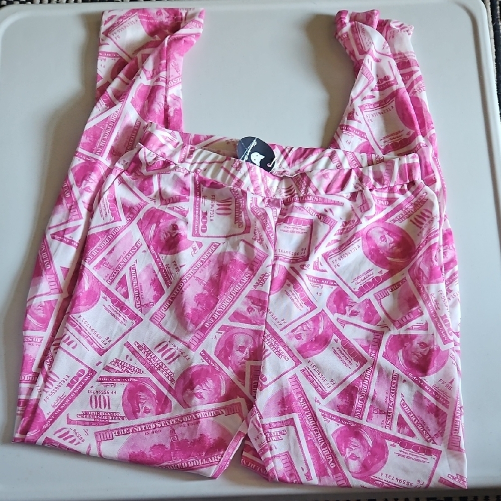 $Pink$ Sheer Leggings